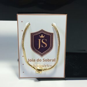 Pulseira tipo pandora, banhada a ouro 18 k